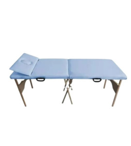 Maca de Madeira Portátil Com Orifício Estofado Azul Claro MT-02 - Best Pro